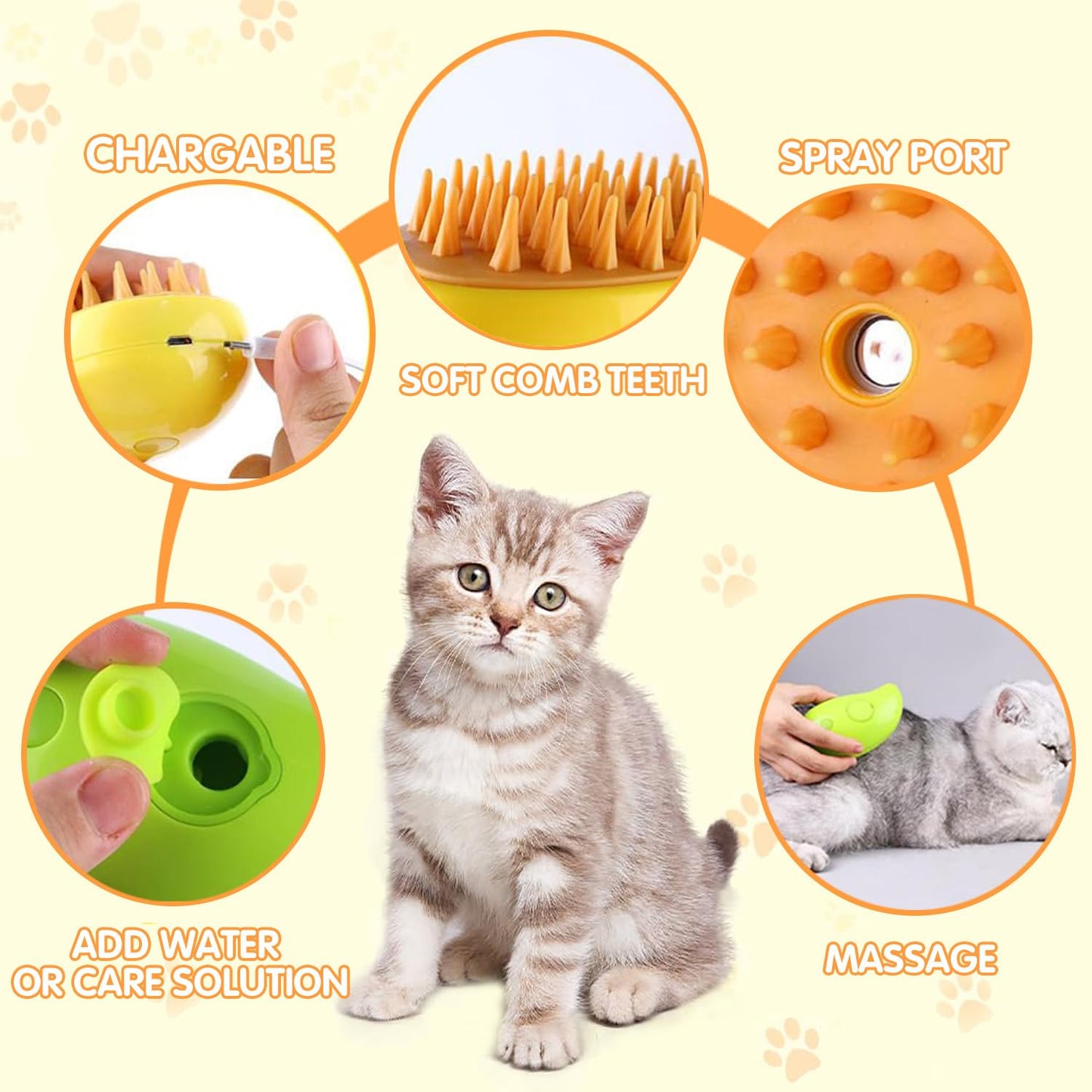 Cepillo a Vapor para mascotas